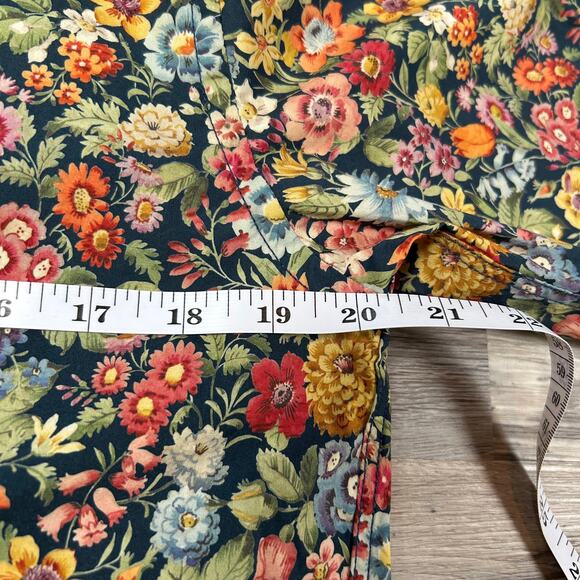 Serge Blanco Liberty Fabric Floral Shirt Navy Cotton Tailored Fit S - Picture 6 of 10